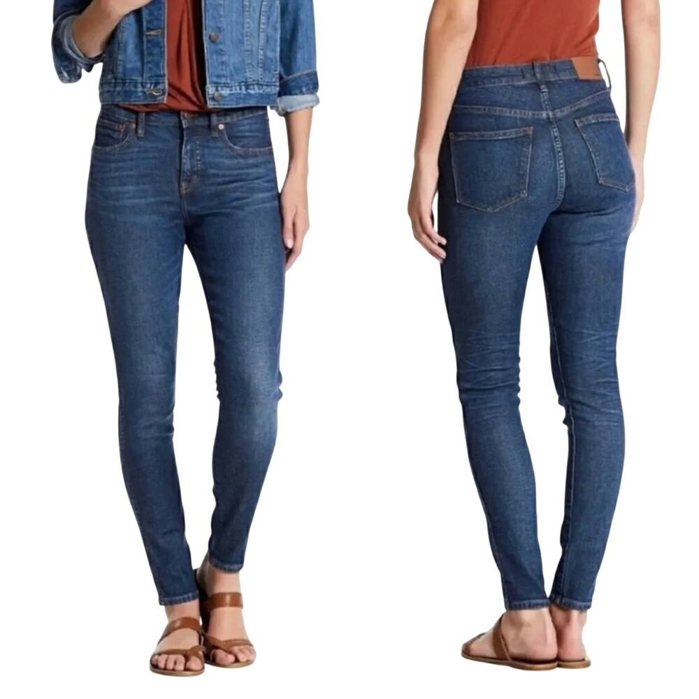 Madewell 9" High-Rise Skinny Jeans Dark Blue Wash size 27